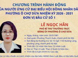 Chương trình hành động và tiểu sử tóm tắt của đồng chí Lê Ngọc Hân- ứng cử đại biểu HĐND Phường Ô Chợ Dừa, nhiệm kỳ 2026- 2031