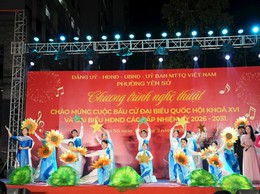 Phường Yên Sở tổ chức chương trình nghệ thuật chào mừng ngày bầu cử