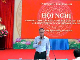 XÃ KIM ANH TỔ CHỨC HỘI NGHỊ GIAO BAN TRIỂN KHAI CÔNG TÁC BẦU CỬ ĐẠI BIỂU QUỐC HỘI KHÓA XVI VÀ ĐẠI BIỂU HĐND CÁC CẤP NHIỆM KỲ 2026 – 2031