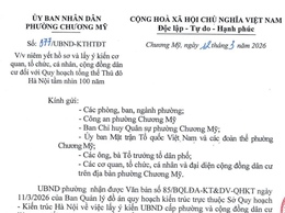 Chương Mỹ niêm yết và lấy ý kiến cơ quan, tổ chức, cá nhân và cộng đồng dân cư đối với Quy hoạch tổng thể Thủ đô Hà Nội tầm nhìn 100 năm