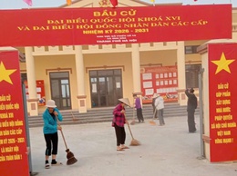 XÃ ỨNG HÒA RA QUÂN TỔNG VỆ SINH MÔI TRƯỜNG CHÀO MỪNG NGÀY HỘI LỚN CỦA TOÀN DÂN