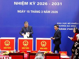 Cử tri phường Ba Đình nô nức, phấn khởi trong Ngày hội lớn của toàn dân