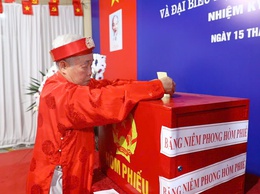 Xã Sơn Đồng: Cử tri hân hoan trong ngày bầu cử