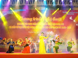 Xã Phượng Dực tổ chức chương trình nghệ thuật chào mừng cuộc bầu cử đại biểu Quốc hội và HĐND các cấp