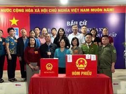 Bầu cử tại xã Suối Hai bảo đảm an toàn, nghiêm túc, tỷ lệ cử tri tham gia đạt 100%