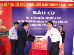 Xã Hồng Vân: 99,96% cử tri tham gia bỏ phiếu