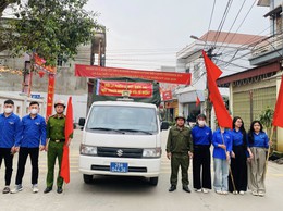 Tuổi trẻ xã Minh Châu tổ chức tuyên truyền lưu động về Bầu cử Quốc hội khóa XVI và HĐND các cấp nhiệm kỳ 2026 – 2031.