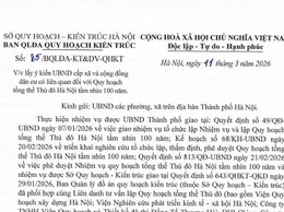 Lấy ý kiến UBND cấp xã và cộng đồng dân cư có liên quan đối với Quy hoạch tổng thể Thủ đô Hà Nội tầm nhìn 100 năm