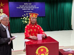 Nhân dân thôn Đồng Phú, xã Dương Hoà tham gia Ngày hội toàn dân