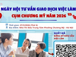 Ngày 27/3/2026 - Ngày hội tư vấn và giao dịch việc làm cụm Chương Mỹ năm 2026