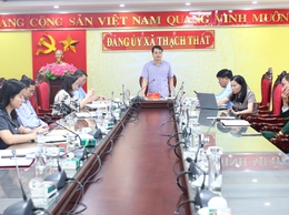 Uỷ ban Bầu cử xã Thạch Thất: Hội nghị giao ban chỉ đạo, đánh giá kết quả sơ bộ cuộc bầu cử đại biểu Quốc hội khóa XVI và đại biểu HĐND các cấp nhiệm kỳ 2026 - 2031