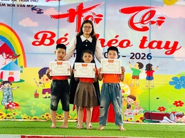 Trường Mầm non Văn Mỹ: “tổ chức thành công hội thi “Bé khéo tay”