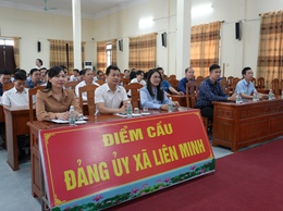 Ủy ban MTTQ xã Liên Minh tham dự hội nghị Thông tin thời sự tới hệ thống Mặt trận thành phố