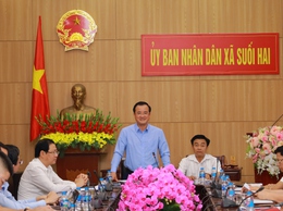 Xã Suối Hai làm việc với xã Yên Bài về tiến độ dự án cải tạo, nâng cấp đường từ Tỉnh lộ 414 đi Vườn Quốc gia Ba Vì