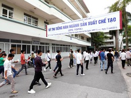 Tổ chức kỳ thi tiếng Hàn và kiểm tra tay nghề cho người lao động có nguyện vọng đăng ký dự tuyển đi làm việc tại Hàn Quốc