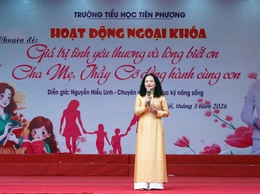 Trường Tiểu học Tiên Phương tổ chức hoạt động ngoại khóa về giá trị tình yêu thương và lòng biết ơn