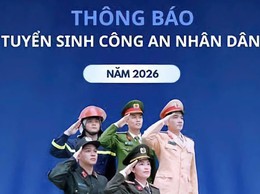 THÔNG BÁO TUYỂN SINH VÀO ĐẠI HỌC, TRUNG CẤP, VĂN BẰNG 2, TUYỂN MỚI CÁC TRƯỜNG CAND NĂM 2026