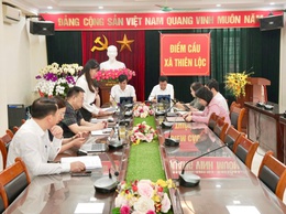 Ủy ban bầu cử xã Thiên Lộc tổ chức hội nghị thông qua biên bản tổng kết cuộc bầu cử đại biểu HĐND xã nhiệm kỳ 2026 - 2031