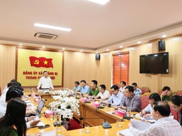 Đoàn kiểm tra liên ngành của Sở nông nghiệp và môi trường Hà Nội làm việc với đại diện 4 xã, phường về công tác quản lý hoạt động giết mổ, vận chuyển, kinh doanh động vật và sản phẩm động vật 