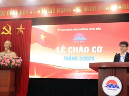 UBND phường Long Biên tổ chức Lễ chào cờ tháng 3/2026