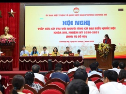 Ứng cử viên đại biểu Quốc hội tiếp xúc cử tri đơn vị bầu cử số 9 – Điểm cầu xã Hòa Lạc cử tri tham gia nghiêm túc, trách nhiệm