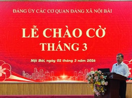 ĐẢNG BỘ CÁC CƠ QUAN ĐẢNG XÃ NỘI BÀI TỔ CHỨC LỄ CHÀO CỜ THÁNG 3/2026