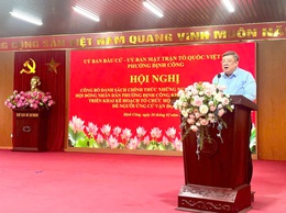 Phường Định Công tổ chức Hội nghị công bố danh sách ứng cử viên và triển khai kế hoạch vận động bầu cử HĐND phường khóa II (Nhiệm kỳ 2026 - 2031)