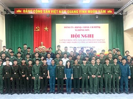 Hồng Sơn gặp mặt, động viên công dân lên đường nhập ngũ, công dân thực hiện nghĩa vụ tham gia Công an nhân dân năm 2026