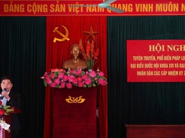 Phường Chương Mỹ tổ chức Hội nghị tuyên truyền pháp luật về bầu cử tại TDP Phương Bản