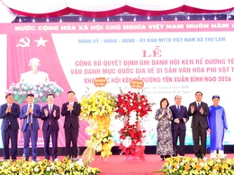 XÃ THƯ LÂM TỔ CHỨC LỄ CÔNG BỐ QUYẾT ĐỊNH GHI DANH HỘI KÉN RỂ ĐƯỜNG YÊN VÀO DANH MỤC DI SẢN VĂN HÓA PHI VẬT THỂ QUỐC GIA VÀ KHAI MẠC HỘI KÉN RỂ XUÂN BÍNH NGỌ 2026
