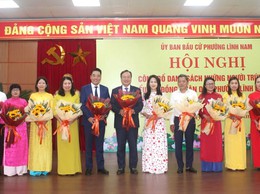 Phường Lĩnh Nam công bố kết quả bầu đại biểu HĐND phường