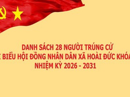 QUYẾT ĐỊNH CÔNG BỐ DANH SÁCH NHỮNG NGƯỜI TRÚNG CỬ ĐẠI BIỂU HĐND XÃ HOÀI ĐỨC KHÓA II, NHIỆM KỲ 2026 - 2031