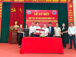 Lễ ký kết hợp tác, hỗ trợ chuyên môn y tế giữa Trạm Y tế xã Đan Phượng và Bệnh viện Đa khoa Đan Phượng