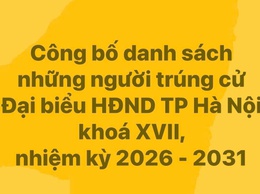 CÔNG BỐ DANH SÁCH NHỮNG NGƯỜI TRÚNG CỬ ĐẠI BIỂU HĐND THÀNH PHỐ HÀ NỘI KHÓA XVII, NHIỆM KỲ 2026 – 2031
