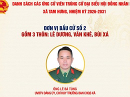 Đơn vị bầu cử số 2 xã Tam Hưng bầu đủ 3 đại biểu HĐND khóa XXIII