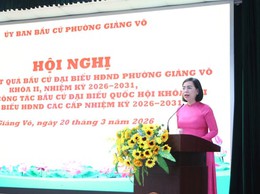 Công bố danh sách 27 người trúng cử HĐND phường Giảng Võ khóa II