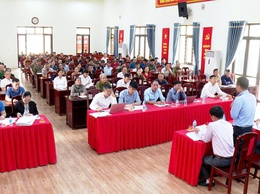 UBND XÃ ỨNG HÒA TỔ CHỨC HỘI NGHỊ TRIỂN KHAI CÔNG TÁC BỒI THƯỜNG, HỖ TRỢ TÁI ĐỊNH CƯ KHI THU HỒI ĐẤT THỰC HIỆN DỰ ÁN; NÂNG CẤP MỞ RỘNG ĐƯỜNG TỈNH LỘ 426