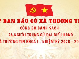Ủy ban Bầu cử xã Thường Tín công bố kết quả bầu cử và danh sách những người trúng cử đại biểu HĐND xã khóa II, nhiệm kỳ 2026–2031