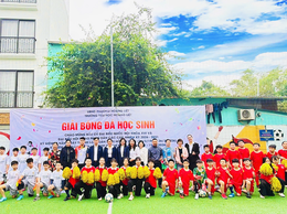 Sôi nổi giải bóng đá mini dành cho học sinh Khối 4, 5 Trường Tiểu học Hoàng Liệt hướng tới các ngày hội, kỷ niệm trong tháng Ba 