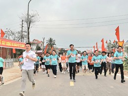 Xã Hát Môn hưởng ứng Ngày chạy Olympic vì sức khỏe toàn dân năm 2026