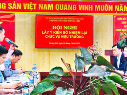 Trường Tiểu học Hoàng Liệt tổ chức Hội nghị lấy ý kiến bổ nhiệm lại chức danh hiệu trưởng 
