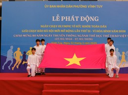 Phường Vĩnh Tuy phát động Ngày chạy Olympic vì sức khỏe toàn dân và Giải chạy Hànộimới - Vì hòa bình năm 2026