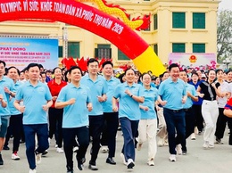 Hơn 1000 cán bộ, nhân dân xã Phúc Thọ tham gia Ngày chạy Olympic vì sức khoẻ toàn dân năm 2026