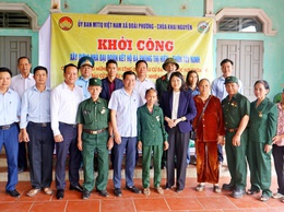 Xã Đoài Phương khởi công xây nhà Đại đoàn kết chào mừng thành công cuộc bầu cử