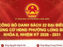 Công bố danh sách 22 đại biểu trúng cử HĐND phường Long Biên khóa II, nhiệm kỳ 2026 - 2031