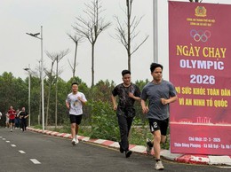 Công an xã Bất Bạt sôi nổi hưởng ứng “ngày chạy olympic vì sức khỏe toàn dân – vì an ninh tổ quốc” năm 2026