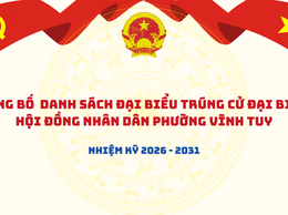 Công bố danh sách Đại biểu trúng cử Đại biểu Hội đồng nhân dân phường Vĩnh Tuy nhiệm kỳ 2026-2031