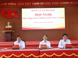 Đảng ủy xã Bất Bạt tổ chức hội nghị thực hiện các quy trình về công tác cán bộ