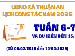 Lịch công tác tuần 06, 07 - dự kiến đến 15/3 của UBND xã
