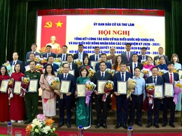 XÃ THƯ LÂM TỔ CHỨC HỘI NGHỊ TỔNG KẾT CÔNG TÁC BẦU CỬ ĐẠI BIỂU QUỐC HỘI KHÓA XVI VÀ ĐẠI BIỂU HĐND CÁC CẤP NHIỆM KỲ 2026–2031